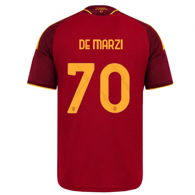 Danxen Heren Giorgio De Marzi #70 Rood Gouden Geel Thuisshirt Thuistenue 2026/27 T-Shirt