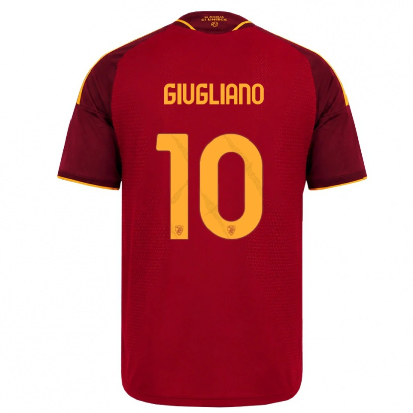 Danxen Heren Manuela Giugliano #10 Rood Gouden Geel Thuisshirt Thuistenue 2026/27 T-Shirt