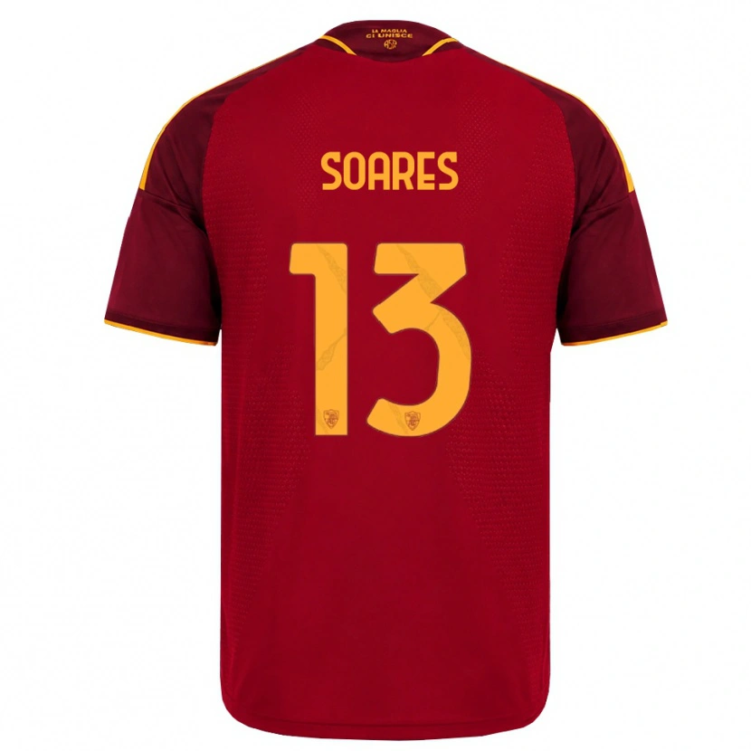 Danxen Heren Jayden Soares #13 Rood Gouden Geel Thuisshirt Thuistenue 2026/27 T-Shirt