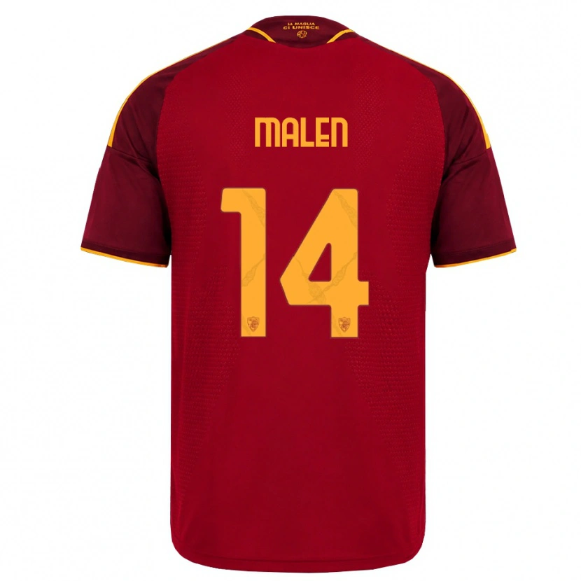 Danxen Heren Donyell Malen #14 Rood Gouden Geel Thuisshirt Thuistenue 2026/27 T-Shirt