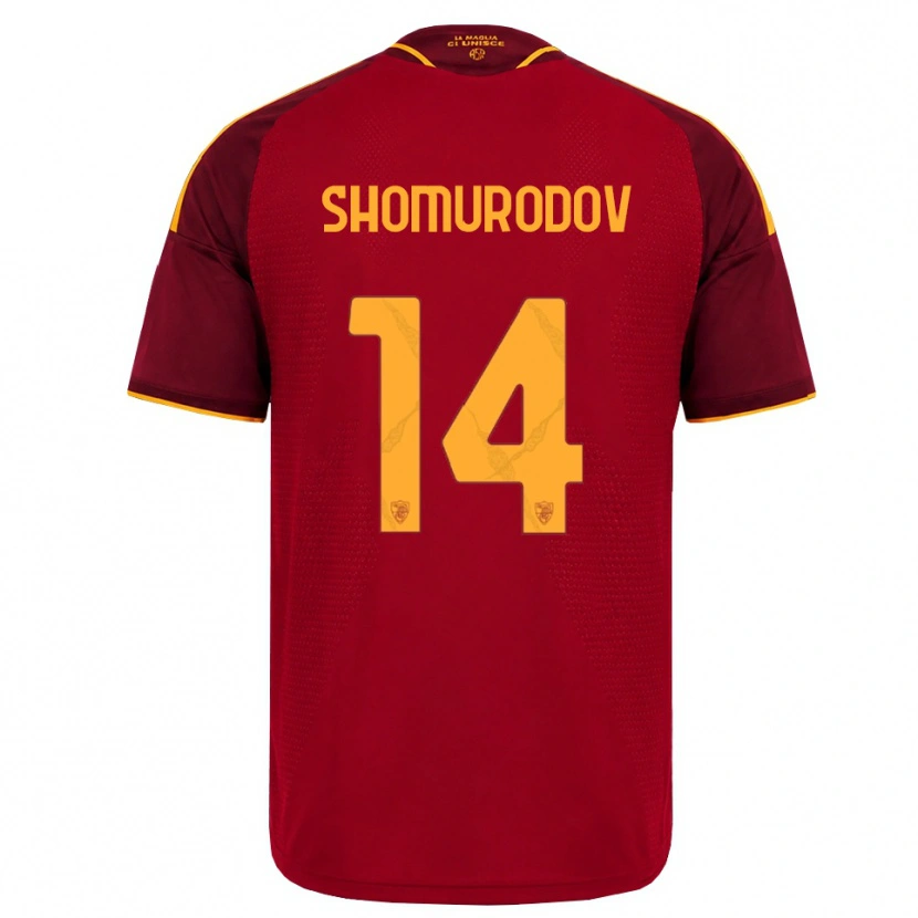 Danxen Heren Eldor Shomurodov #14 Rood Gouden Geel Thuisshirt Thuistenue 2026/27 T-Shirt