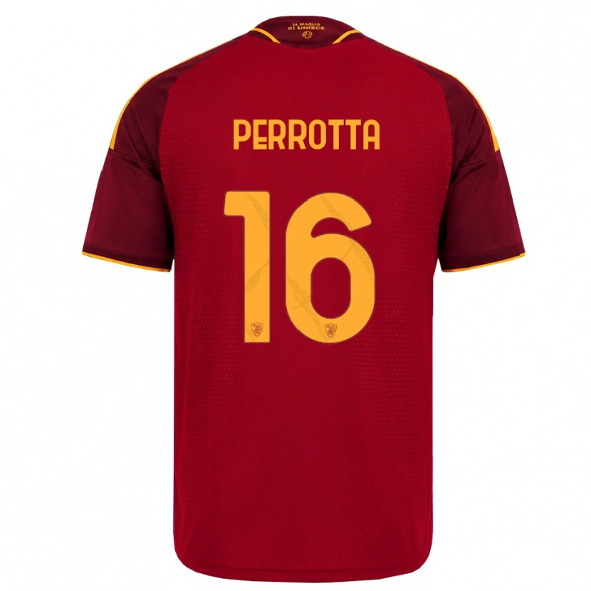 Danxen Heren Mathias Perrotta #16 Rood Gouden Geel Thuisshirt Thuistenue 2026/27 T-Shirt