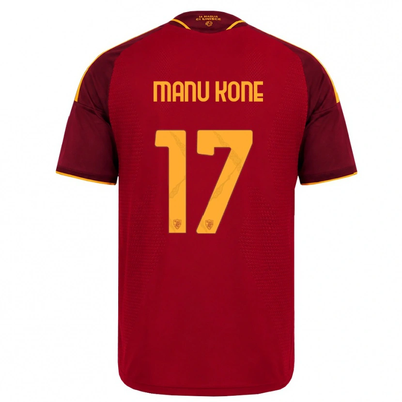 Danxen Heren Manu Koné #17 Rood Gouden Geel Thuisshirt Thuistenue 2026/27 T-Shirt