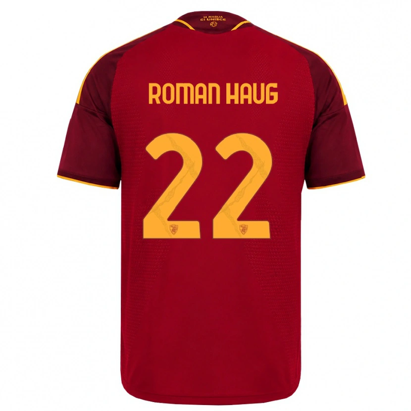 Danxen Heren Sophie Roman Haug #22 Rood Gouden Geel Thuisshirt Thuistenue 2026/27 T-Shirt