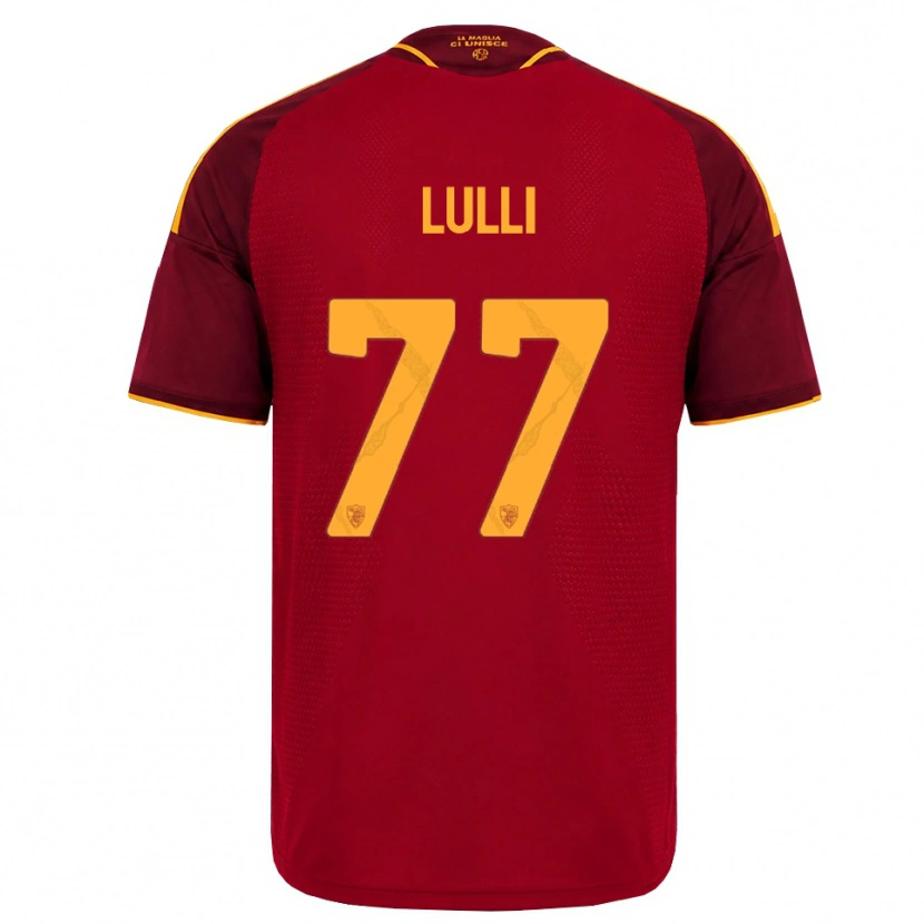 Danxen Heren Emanuele Lulli #77 Rood Gouden Geel Thuisshirt Thuistenue 2026/27 T-Shirt