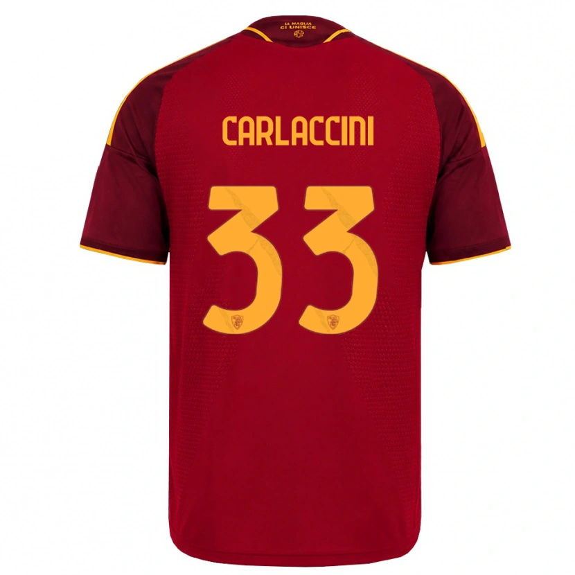 Danxen Heren Samuele Carlaccini #33 Rood Gouden Geel Thuisshirt Thuistenue 2026/27 T-Shirt
