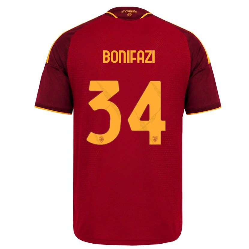 Danxen Heren Giampaolo Bonifazi #34 Rood Gouden Geel Thuisshirt Thuistenue 2026/27 T-Shirt