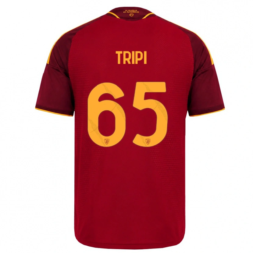 Danxen Heren Filippo Tripi #65 Rood Gouden Geel Thuisshirt Thuistenue 2026/27 T-Shirt