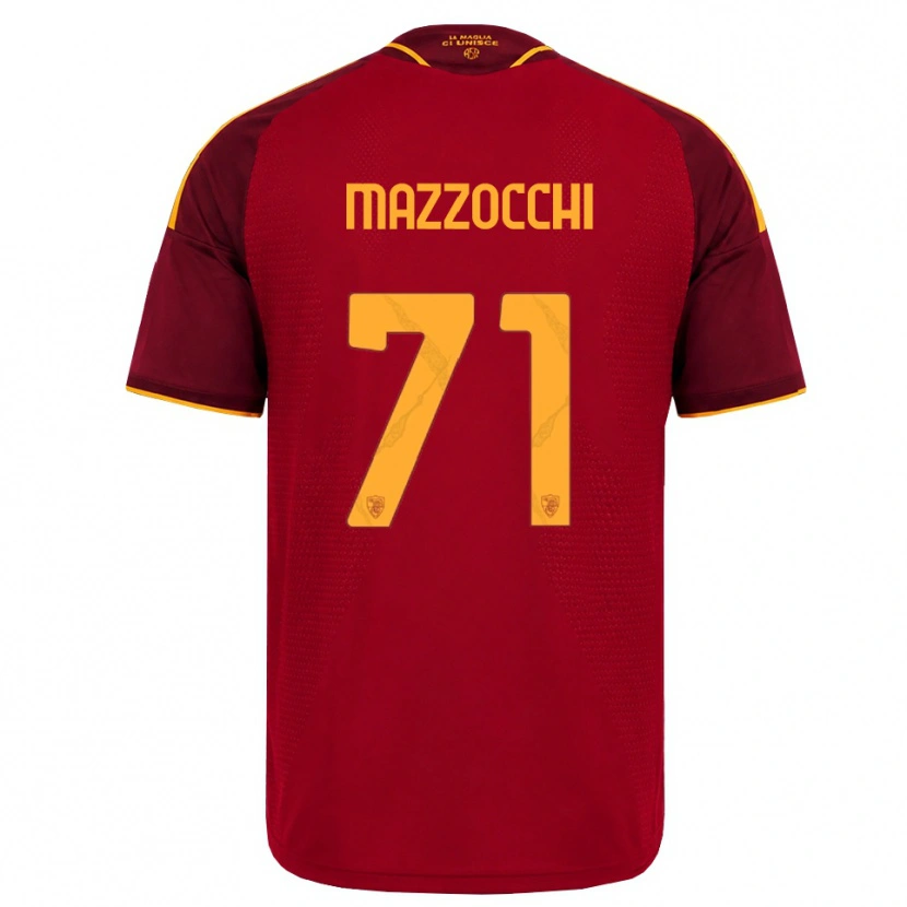 Danxen Heren Giulia Mazzocchi #71 Rood Gouden Geel Thuisshirt Thuistenue 2026/27 T-Shirt