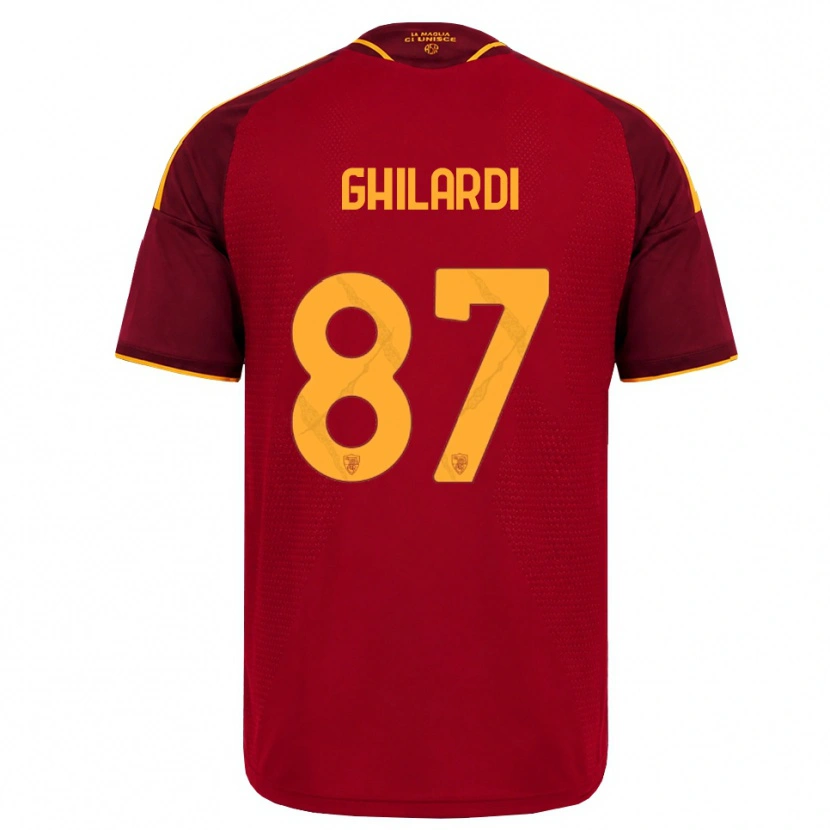Danxen Heren Daniele Ghilardi #87 Rood Gouden Geel Thuisshirt Thuistenue 2026/27 T-Shirt