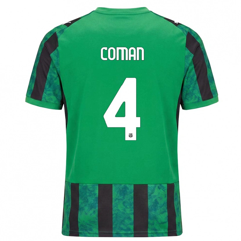 Danxen Heren Rareș Coman #4 Groen Zwart Wit Thuisshirt Thuistenue 2026/27 T-Shirt