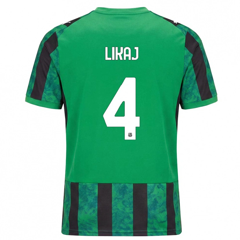 Danxen Heren Enea Likaj #4 Groen Zwart Wit Thuisshirt Thuistenue 2026/27 T-Shirt