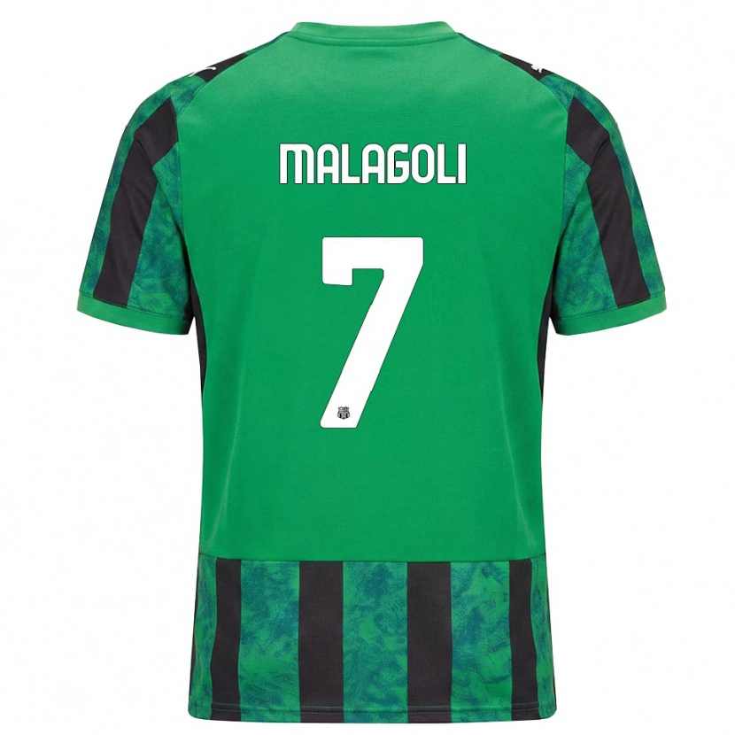 Danxen Heren Mattia Malagoli #7 Groen Zwart Wit Thuisshirt Thuistenue 2026/27 T-Shirt