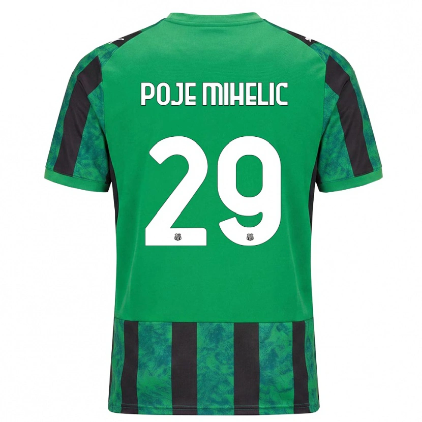 Danxen Heren Naja Poje Mihelič #29 Groen Zwart Wit Thuisshirt Thuistenue 2026/27 T-Shirt