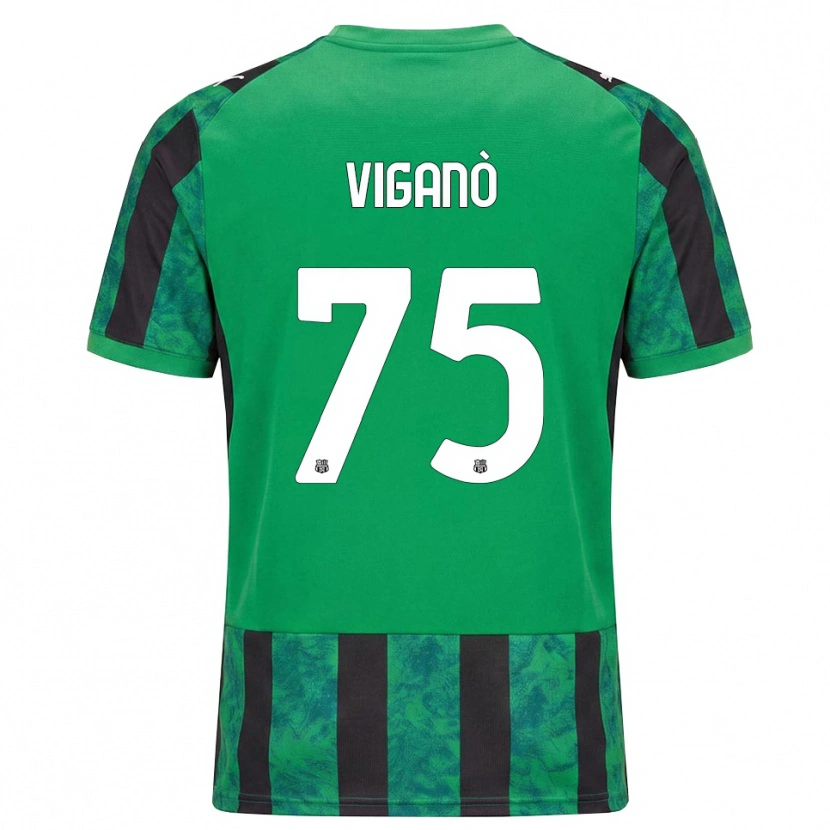 Danxen Heren Lorenzo Viganò #75 Groen Zwart Wit Thuisshirt Thuistenue 2026/27 T-Shirt