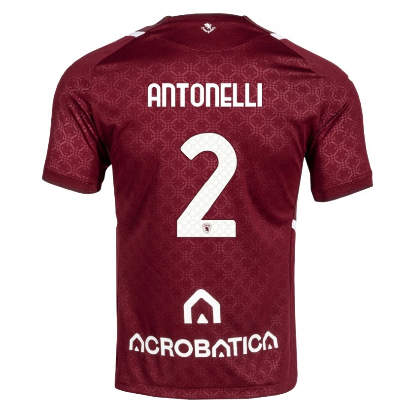 Danxen Heren Moise Antonelli #2 Bordeauxrood Wit Thuisshirt Thuistenue 2026/27 T-Shirt