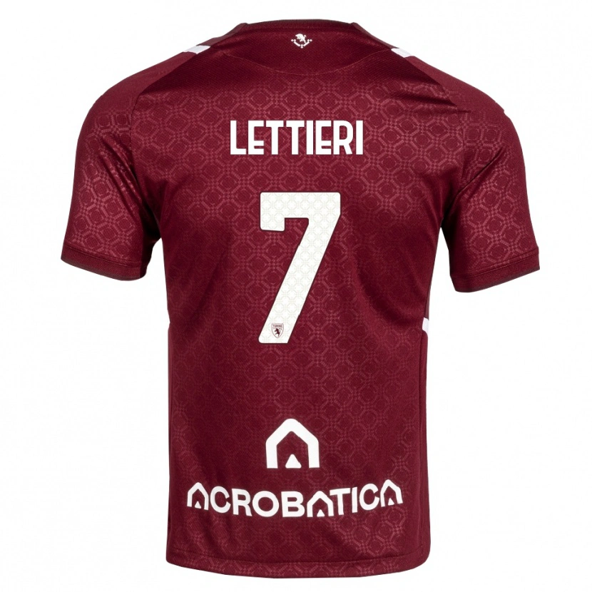 Danxen Heren Jessica Lettieri #7 Bordeauxrood Wit Thuisshirt Thuistenue 2026/27 T-Shirt