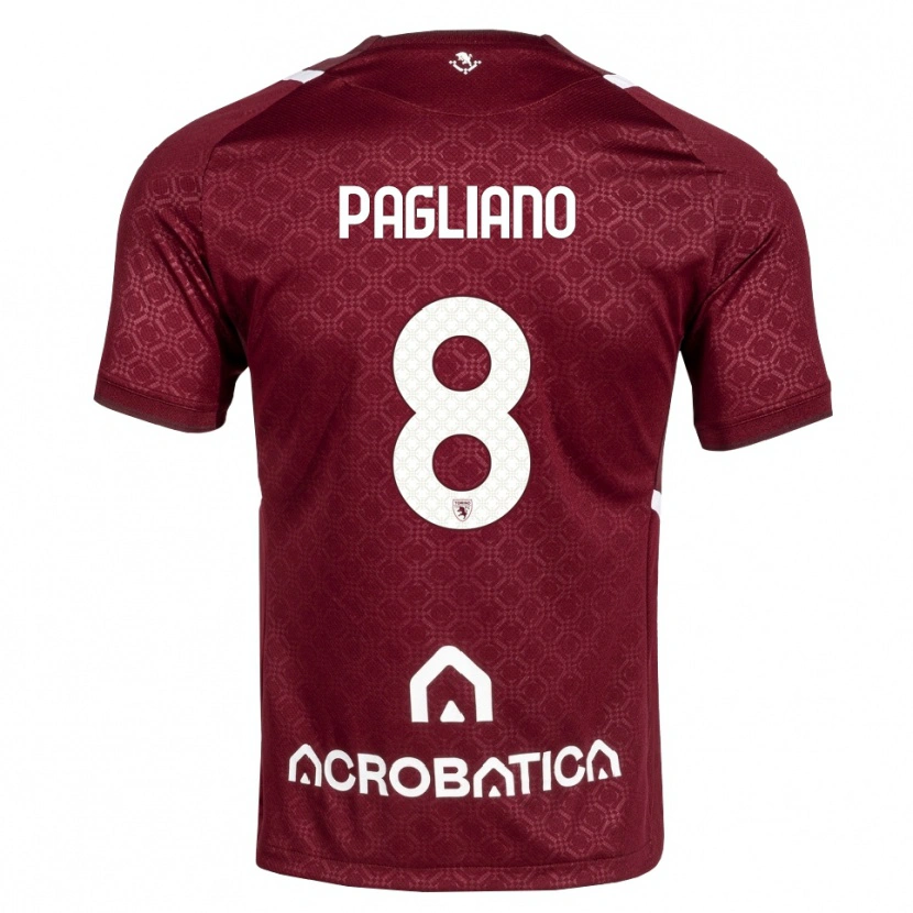 Danxen Heren Nicolò Pagliano #8 Bordeauxrood Wit Thuisshirt Thuistenue 2026/27 T-Shirt