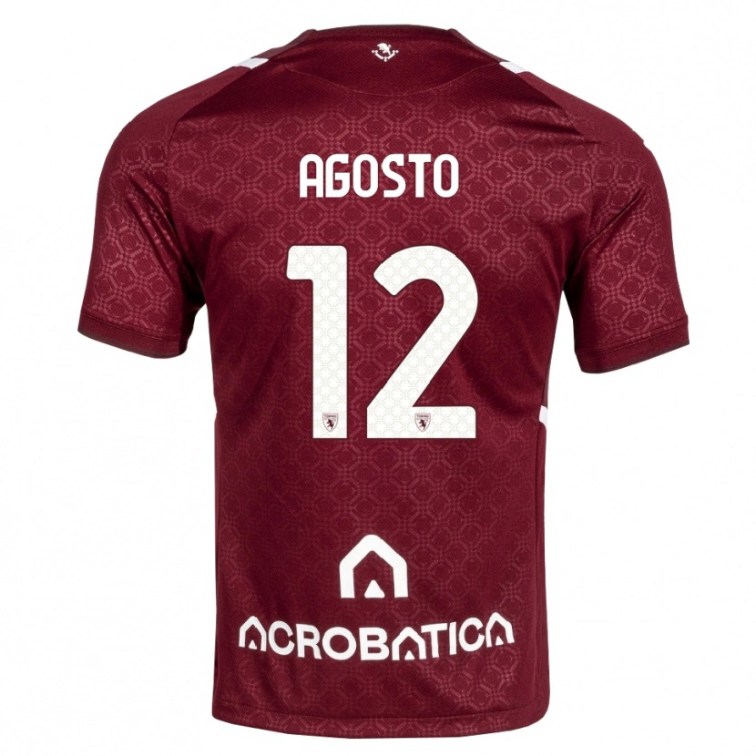 Danxen Heren Gabriel Agosto #12 Bordeauxrood Wit Thuisshirt Thuistenue 2026/27 T-Shirt