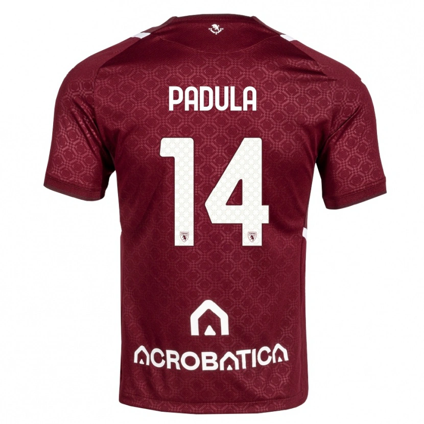 Danxen Heren Cristian Padula #14 Bordeauxrood Wit Thuisshirt Thuistenue 2026/27 T-Shirt