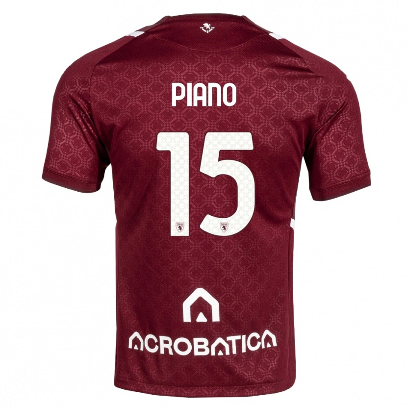 Danxen Heren Enrico Piano #15 Bordeauxrood Wit Thuisshirt Thuistenue 2026/27 T-Shirt