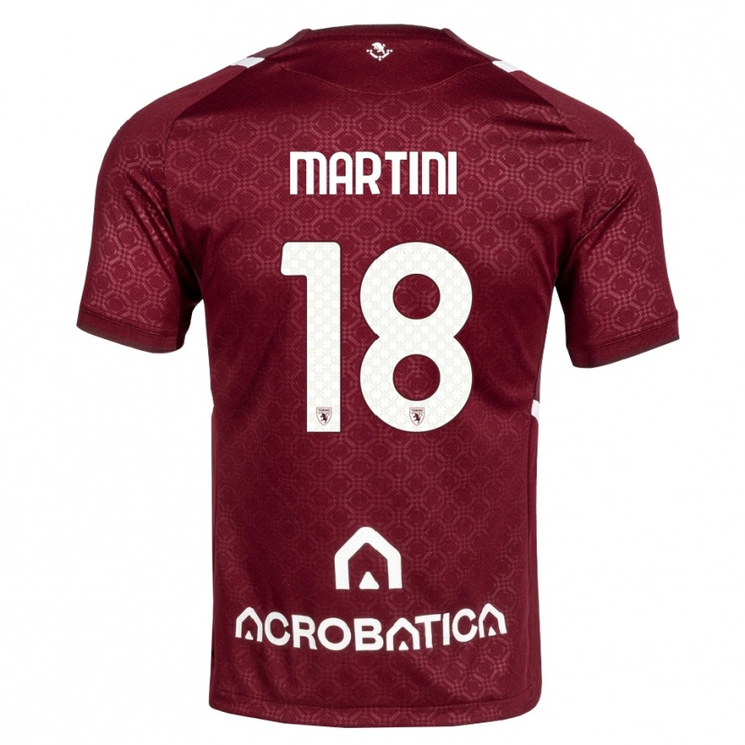 Danxen Heren Edoardo Martini #18 Bordeauxrood Wit Thuisshirt Thuistenue 2026/27 T-Shirt