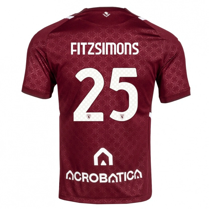Danxen Heren Luke Fitzsimons #25 Bordeauxrood Wit Thuisshirt Thuistenue 2026/27 T-Shirt
