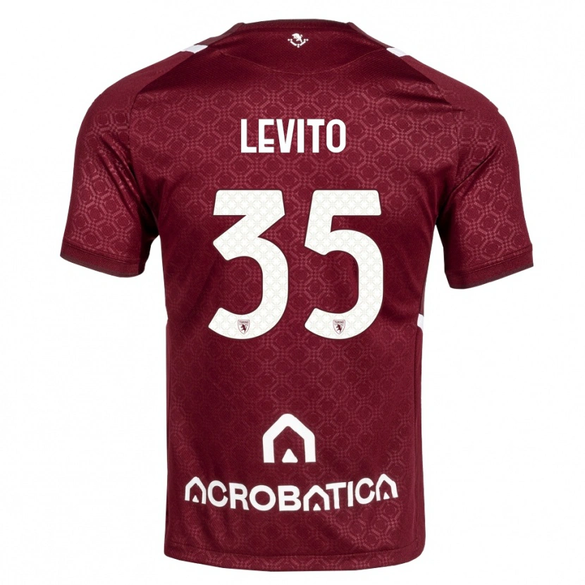 Danxen Heren Isabeau Levito #35 Bordeauxrood Wit Thuisshirt Thuistenue 2026/27 T-Shirt