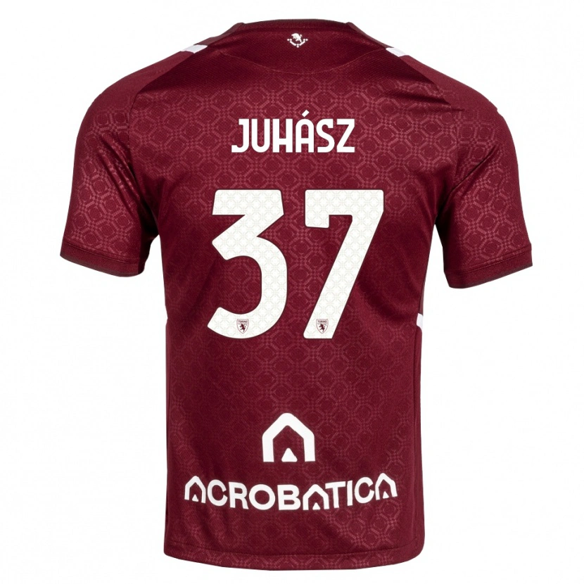 Danxen Heren Martin Juhász #37 Bordeauxrood Wit Thuisshirt Thuistenue 2026/27 T-Shirt
