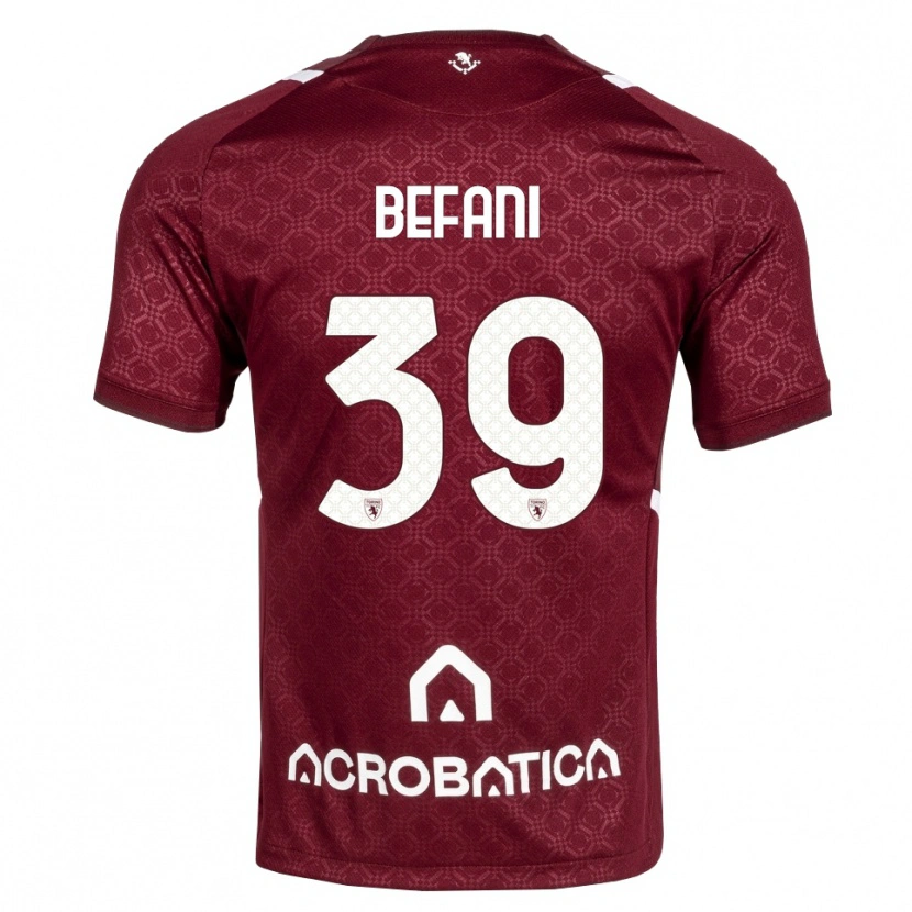 Danxen Heren Haron Befani #39 Bordeauxrood Wit Thuisshirt Thuistenue 2026/27 T-Shirt