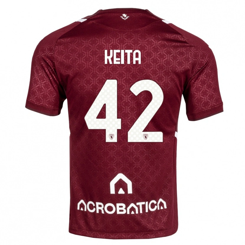 Danxen Heren Karamoko Keita #42 Bordeauxrood Wit Thuisshirt Thuistenue 2026/27 T-Shirt
