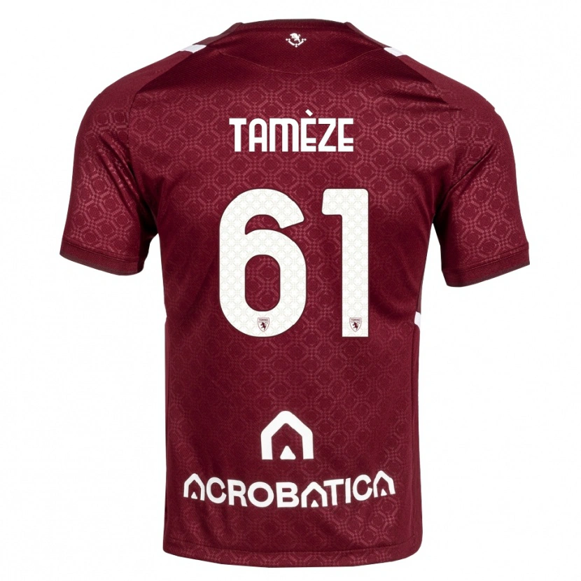 Danxen Heren Adrien Tamèze #61 Bordeauxrood Wit Thuisshirt Thuistenue 2026/27 T-Shirt