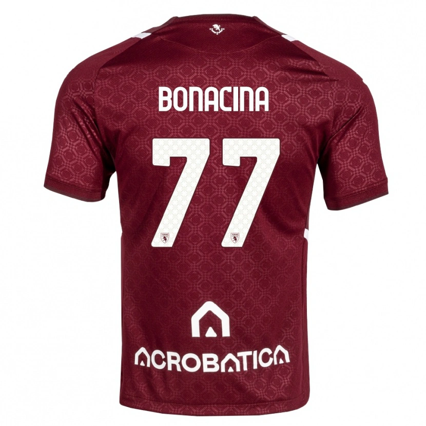 Danxen Heren David Bonacina #77 Bordeauxrood Wit Thuisshirt Thuistenue 2026/27 T-Shirt