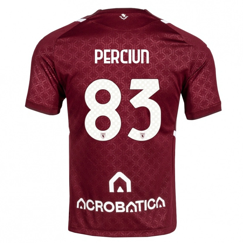 Danxen Heren Sergiu Perciun #83 Bordeauxrood Wit Thuisshirt Thuistenue 2026/27 T-Shirt