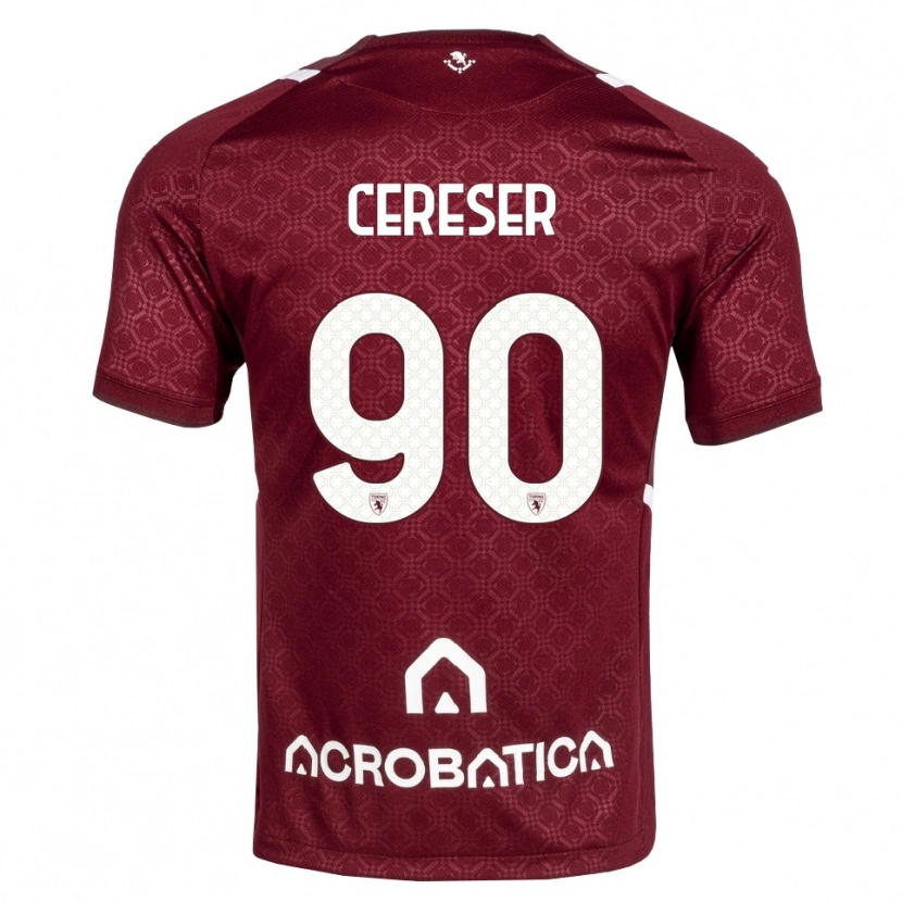 Danxen Heren Francesco Cereser #90 Bordeauxrood Wit Thuisshirt Thuistenue 2026/27 T-Shirt