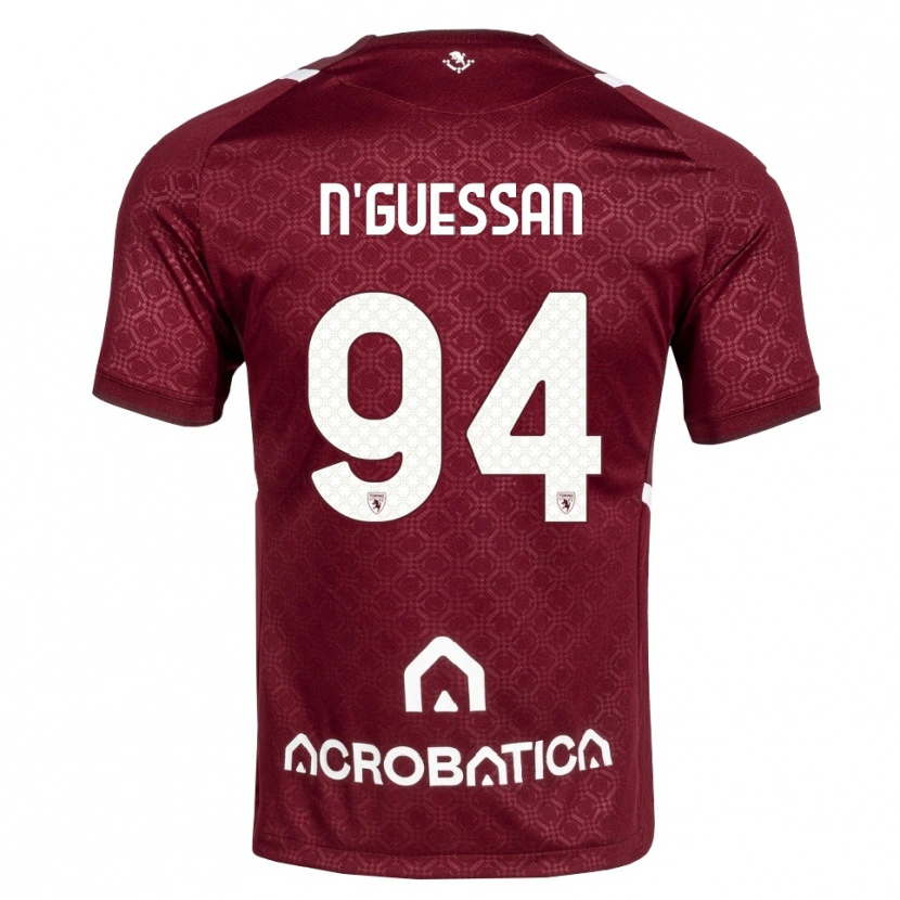 Danxen Heren Ange Caumenan N'guessan #94 Bordeauxrood Wit Thuisshirt Thuistenue 2026/27 T-Shirt