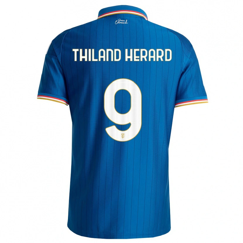 Danxen Heren Robin Thiland-Herard #9 Blauw Wit Rood Thuisshirt Thuistenue 2026/27 T-Shirt