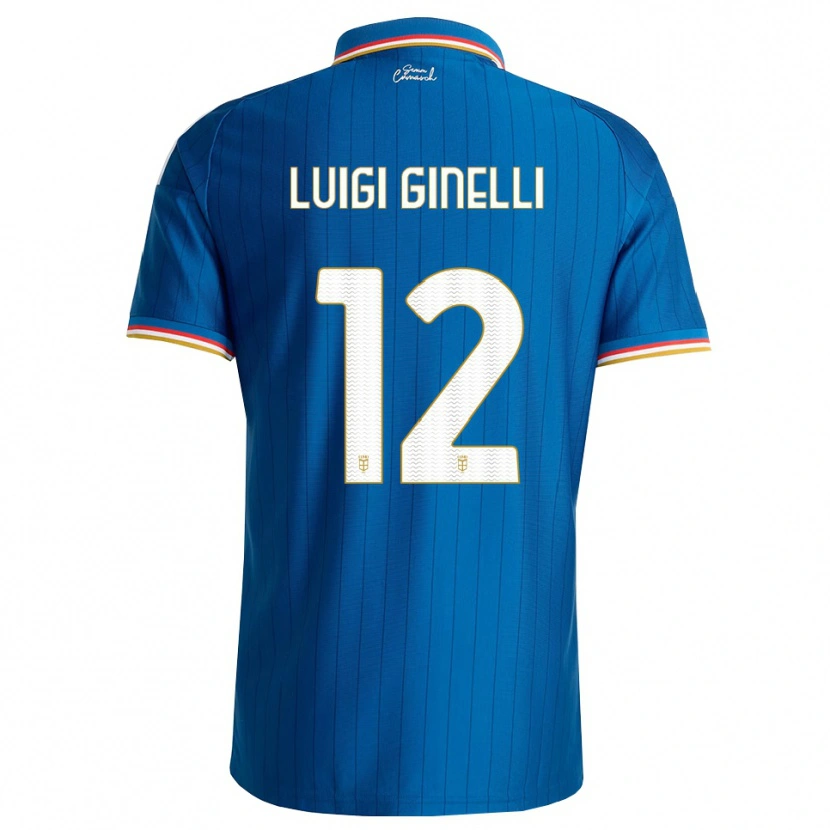 Danxen Heren Lorenzo Luigi Ginelli #12 Blauw Wit Rood Thuisshirt Thuistenue 2026/27 T-Shirt