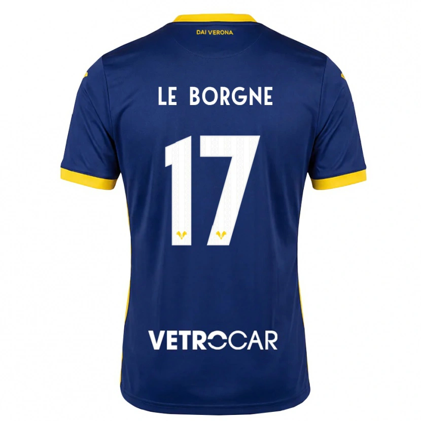 Danxen Heren Andréa Le Borgne #17 Koninklijk Blauw Geel Wit Thuisshirt Thuistenue 2026/27 T-Shirt
