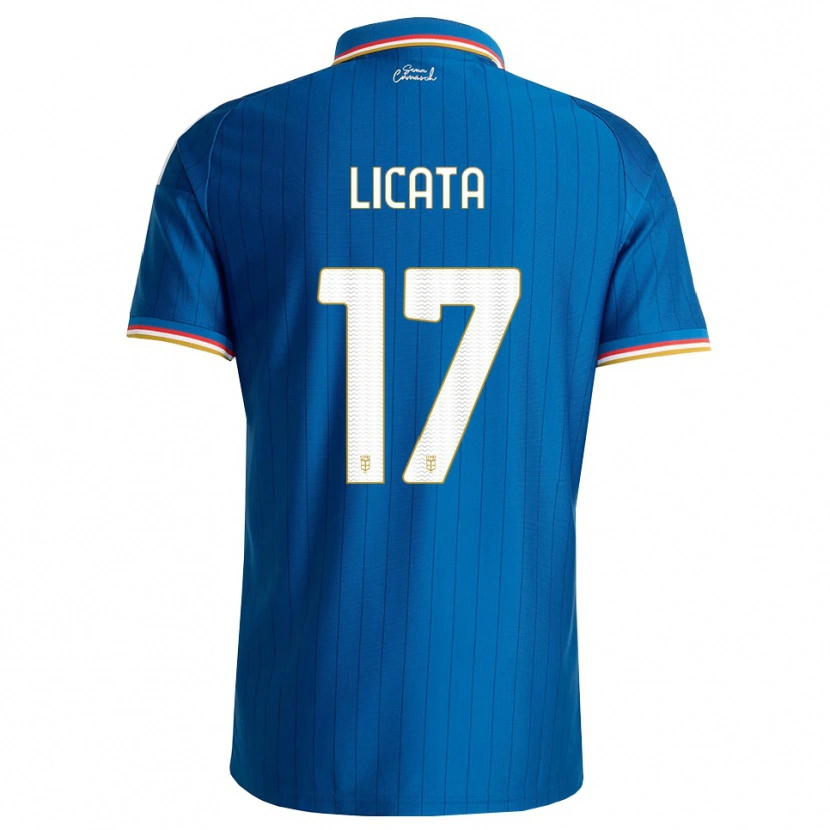 Danxen Heren Alessandro Licata #17 Blauw Wit Rood Thuisshirt Thuistenue 2026/27 T-Shirt