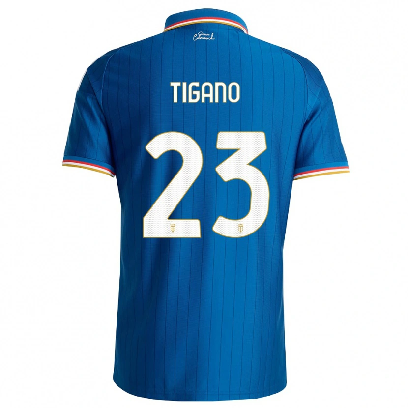 Danxen Heren Achille Tigano #23 Blauw Wit Rood Thuisshirt Thuistenue 2026/27 T-Shirt