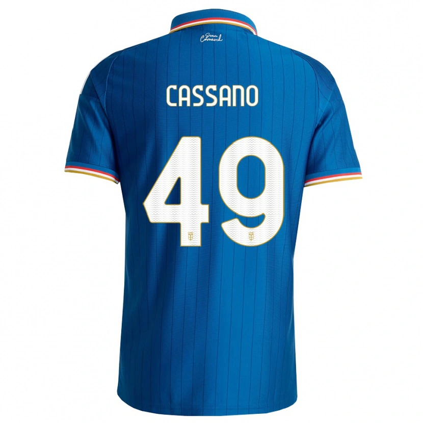 Danxen Heren Riccardo Cassano #49 Blauw Wit Rood Thuisshirt Thuistenue 2026/27 T-Shirt