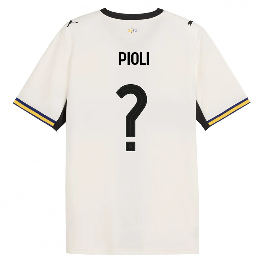 Danxen Heren Federico Pioli #0 Off-White Zwart Geel Thuisshirt Thuistenue 2026/27 T-Shirt