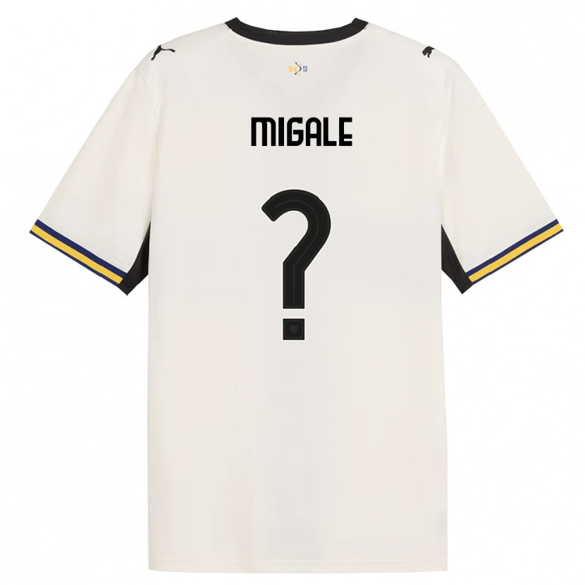 Danxen Heren Alessandro Migale #0 Off-White Zwart Geel Thuisshirt Thuistenue 2026/27 T-Shirt