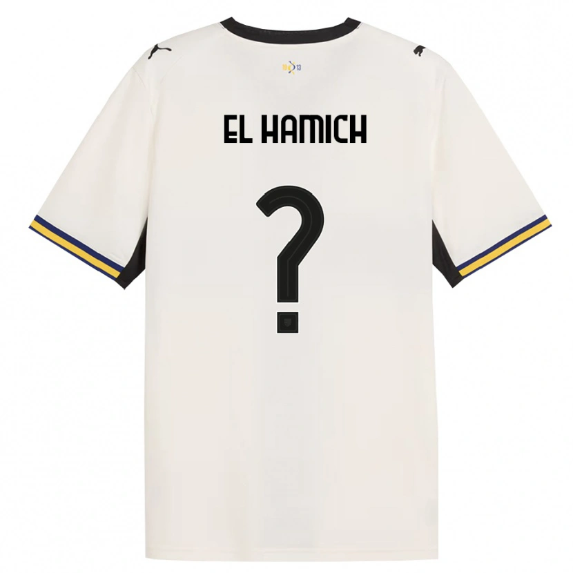 Danxen Heren Anas El Hamich #0 Off-White Zwart Geel Thuisshirt Thuistenue 2026/27 T-Shirt