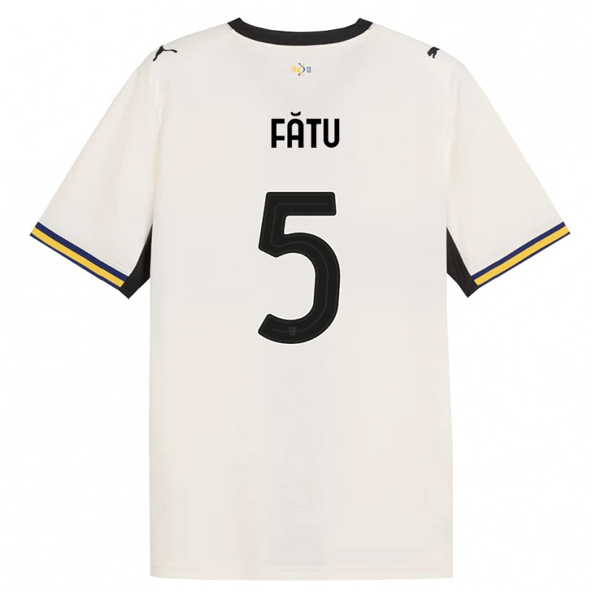 Danxen Heren Rareș Fătu #5 Off-White Zwart Geel Thuisshirt Thuistenue 2026/27 T-Shirt