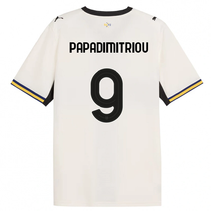 Danxen Heren Eirinaios Papadimitriou #9 Off-White Zwart Geel Thuisshirt Thuistenue 2026/27 T-Shirt