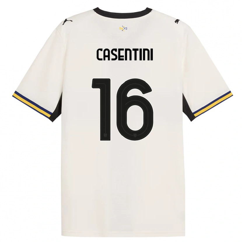 Danxen Heren Gabriele Casentini #16 Off-White Zwart Geel Thuisshirt Thuistenue 2026/27 T-Shirt