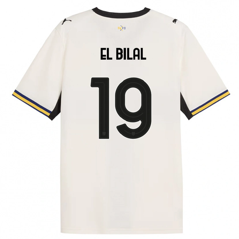 Danxen Heren El Bilal Touré #19 Off-White Zwart Geel Thuisshirt Thuistenue 2026/27 T-Shirt