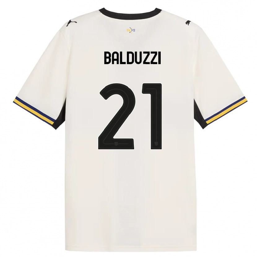 Danxen Heren Davide Balduzzi #21 Off-White Zwart Geel Thuisshirt Thuistenue 2026/27 T-Shirt